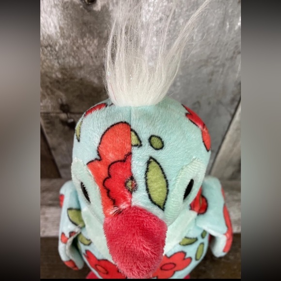 Douglas Cuddle Toy Valery Aqua Blue Flower Penguin Fuzzles Plush Bird - Picture 3 of 10